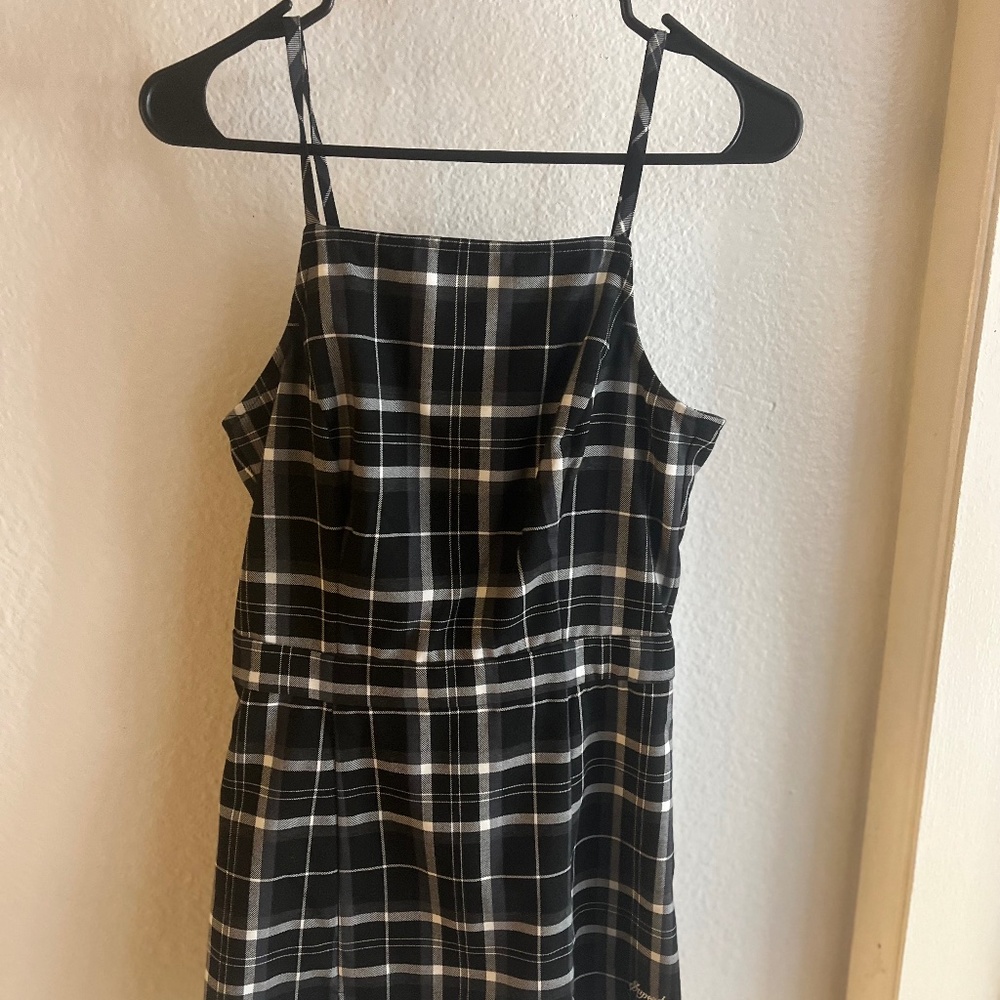 Black Plaid Mini Dress by Superdry
